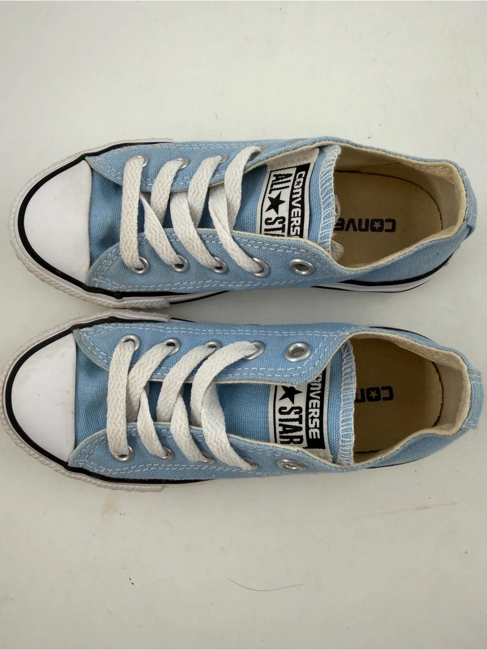 Converse Kid’s Chuck Taylor AS - SZ 11C- Lite Blue Canvas Low Top Sneakers Shoes